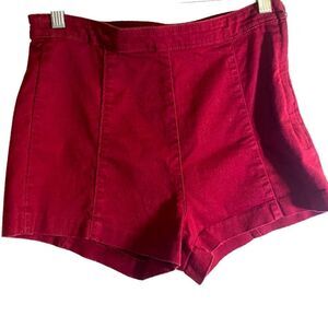 *H&M* Burgundy Jean Shorts